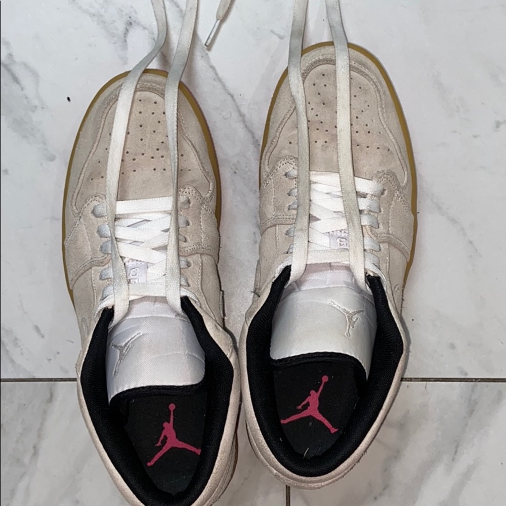 Tennis shoes that have been worn